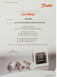 Certifikát Danfoss